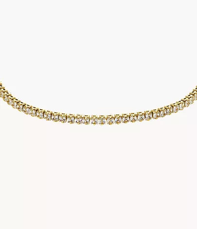 Ellis Pavé Glitz Gold-Tone Brass Tennis Chain Bracelet