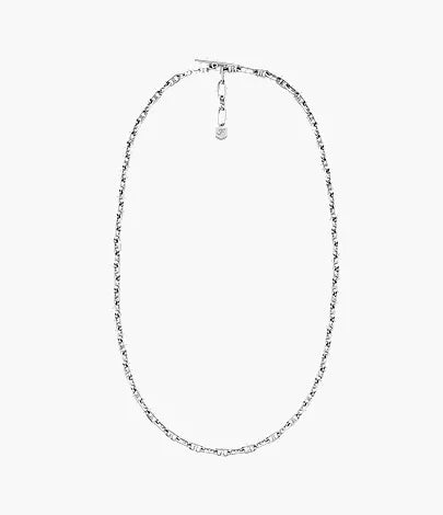 Heritage D-Link Silver-Tone Brass Chain Necklace