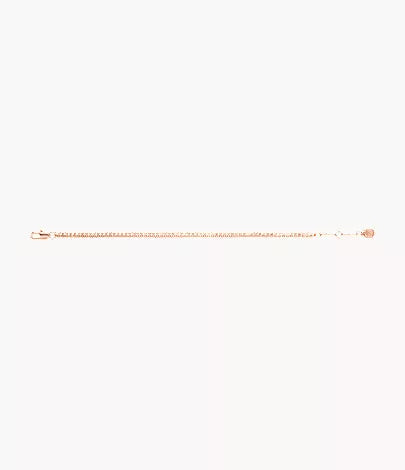 Ellis Pavé Glitz Rose Gold-Tone Brass Tennis Chain Bracelet