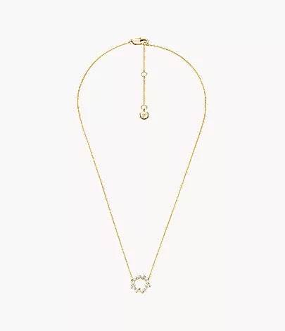 Ellis Mixed Shapes Gold-Tone Brass Pendant Necklace