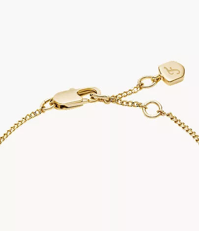Ellis Mixed Shapes Gold-Tone Brass Station Bracelet