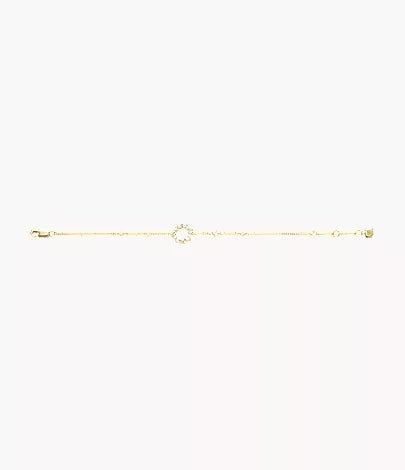 Ellis Mixed Shapes Gold-Tone Brass Station Bracelet