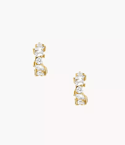 Ellis Mixed Shapes Gold-Tone Brass Hoop Earrings
