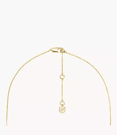 Sutton Heartbeat Gold-Tone Brass Station Necklace