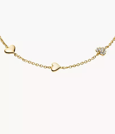 Sutton Heartbeat Gold-Tone Brass Station Bracelet
