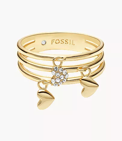 Sutton Heartbeat Gold-Tone Brass Prestack Ring