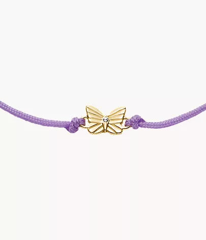 Sutton Mini Moments Yellow Gold-Tone Brass Pavé Flower Bracelet O3