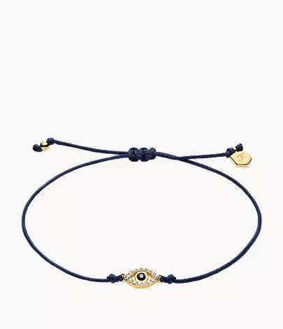 Sutton Mini Moments Midnight Blue Gold-Tone Brass Evil Eye Bracelet