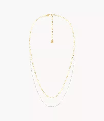 Heritage Pearl D-Link Gold-Tone Brass Multi-Strand Necklace
