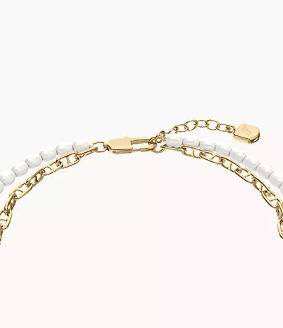 Heritage Pearl D-Link Gold-Tone Brass Multi-Strand Bracelet