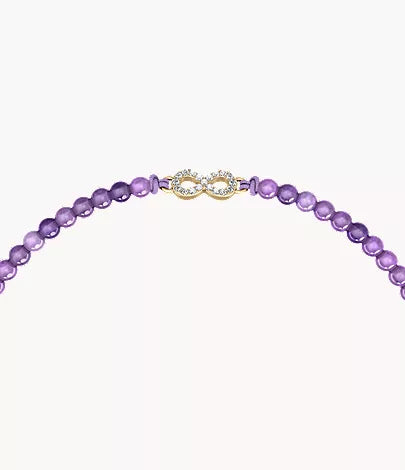 Sutton Mini Moments Purple Beaded Infinity Bracelet