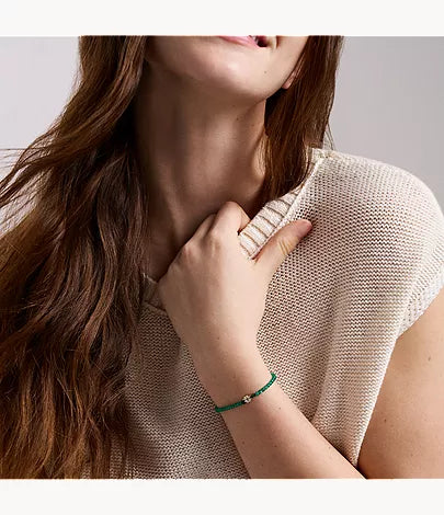 Sutton Mini Moments Green Beaded Clover Bracelet