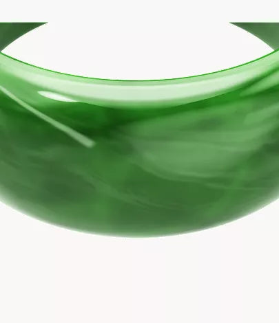 Resin Collection Green Bangle Bracelet