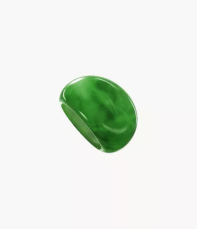 Resin Collection Green Domed Ring