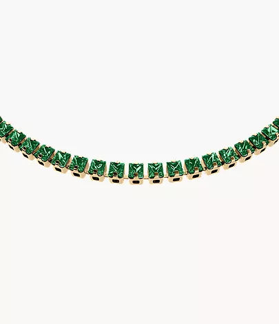 Ellis Pavé Glitz Gold-Tone Brass Tennis Chain Bracelet