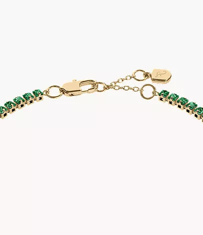Ellis Pavé Glitz Gold-Tone Brass Tennis Chain Bracelet