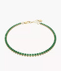 Ellis Pavé Glitz Gold-Tone Brass Tennis Chain Bracelet
