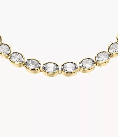 Ellis Pavé Glitz Gold-Tone Brass Tennis Chain Bracelet