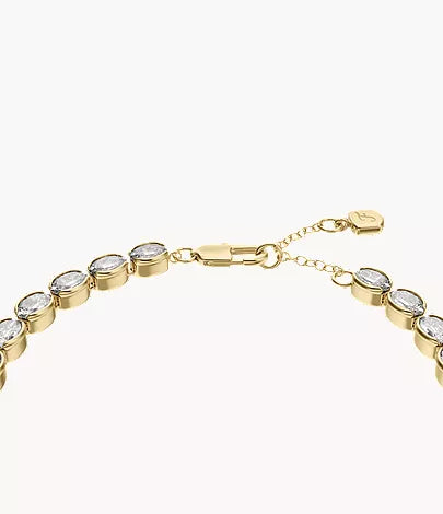 Ellis Pavé Glitz Gold-Tone Brass Tennis Chain Bracelet