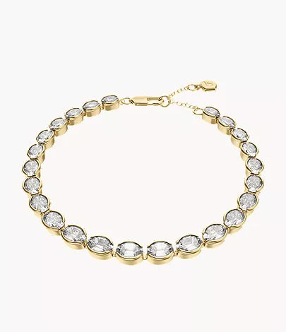 Ellis Pavé Glitz Gold-Tone Brass Tennis Chain Bracelet
