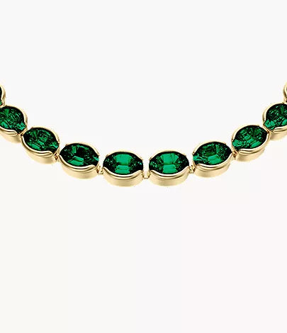 Ellis Pavé Glitz Gold-Tone Brass Tennis Chain Bracelet