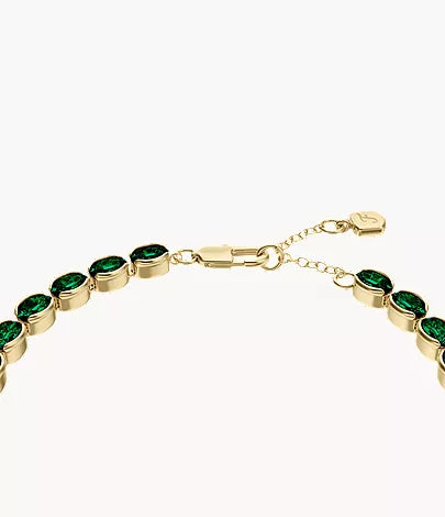 Ellis Pavé Glitz Gold-Tone Brass Tennis Chain Bracelet
