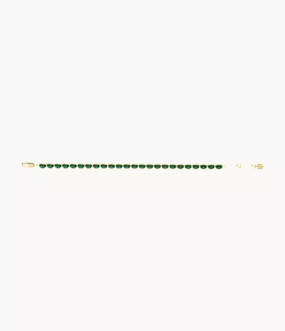 Ellis Pavé Glitz Gold-Tone Brass Tennis Chain Bracelet