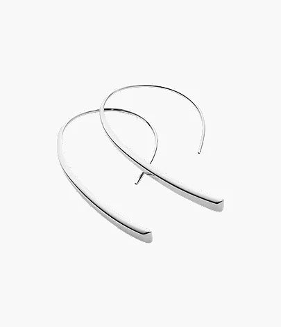 Ellis Iconic Stainless Steel Bevel Hoop Earrings