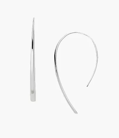 Ellis Iconic Stainless Steel Bevel Hoop Earrings