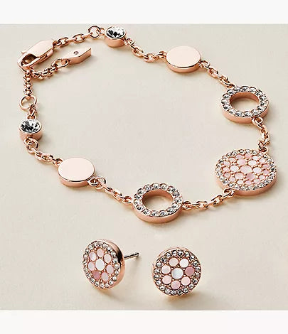 Merrit Mosaic Mother-of-Pearl Disc Station Bracelet