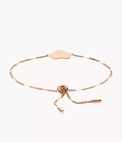 Ellis Heart Rose Gold-Tone Steel Bracelet