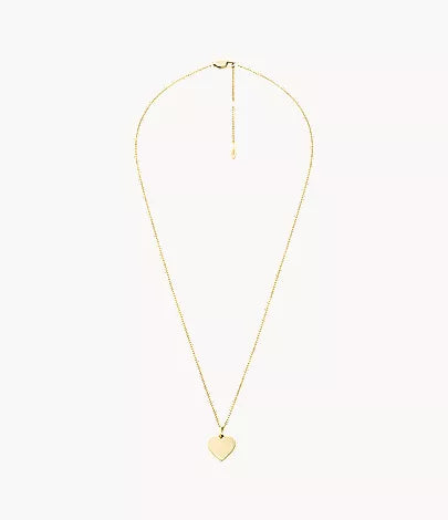 Ellis Heart Gold-Tone Stainless Steel Necklace