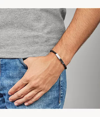 Ellis Plaque Lava Stone Bracelet