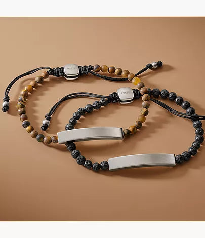 Ellis Plaque Lava Stone Bracelet