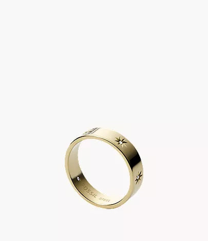 Sadie Shine Bright Gold-Tone Stainless Steel Band Ring