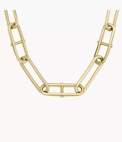 Heritage D-Link Gold-Tone Stainless Steel Chain Necklace