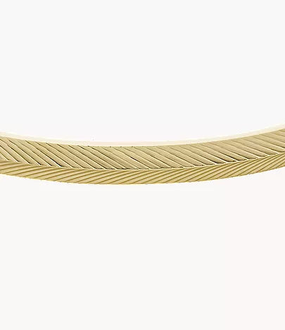 Harlow Linear Texture Gold-Tone Stainless Steel Bangle Bracelet