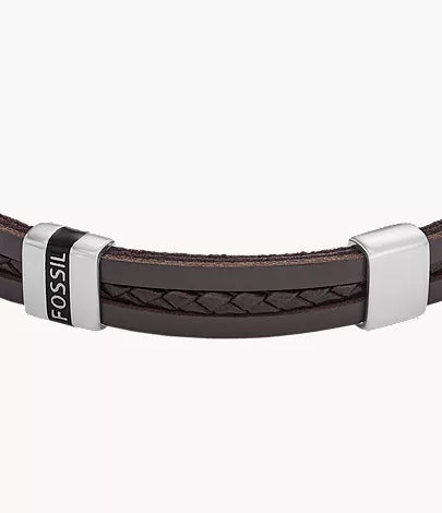 Leather Essentials Brown Leather Strap Bracelet