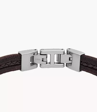 Leather Essentials Brown Leather Strap Bracelet
