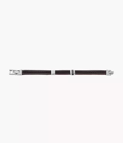 Leather Essentials Brown Leather Strap Bracelet