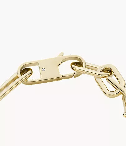 Heritage D-Link Gold-Tone Stainless Steel Chain Bracelet