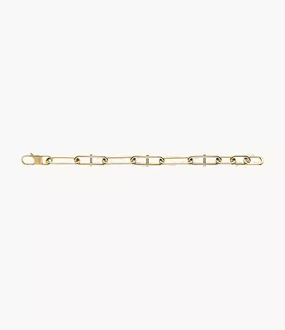 Heritage D-Link Gold-Tone Stainless Steel Chain Bracelet