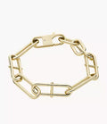 Heritage D-Link Gold-Tone Stainless Steel Chain Bracelet