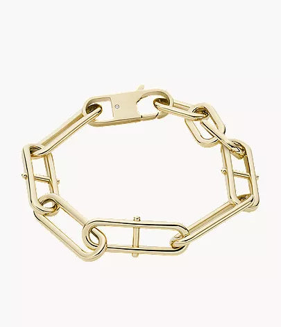 Heritage D-Link Gold-Tone Stainless Steel Chain Bracelet