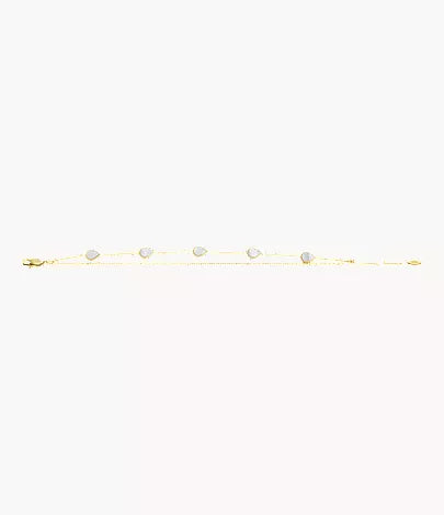 Merrit Teardrop White Mother-of-Pearl Chain Bracelet