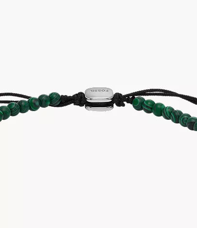 Everett Reconstituted Malachite Beaded Bracelet