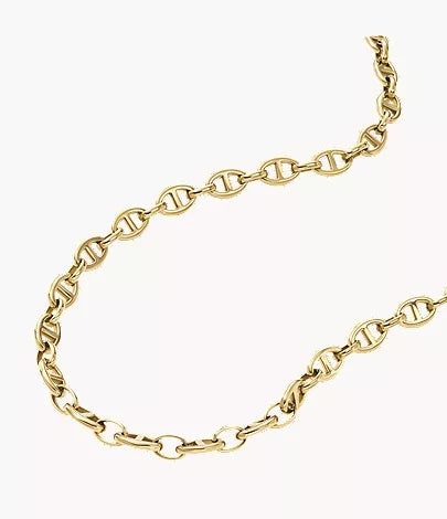 Heritage D-Link Gold-Tone Stainless Steel Anchor Chain Necklace