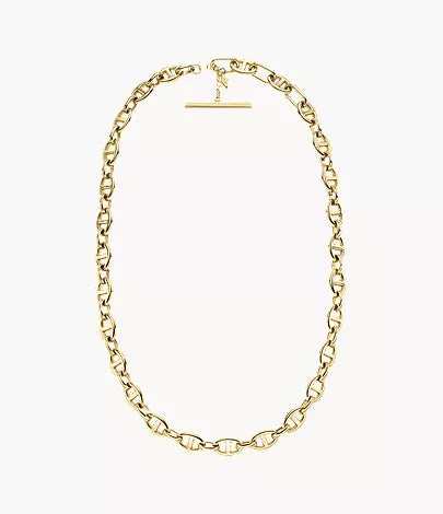 Heritage D-Link Gold-Tone Stainless Steel Anchor Chain Necklace