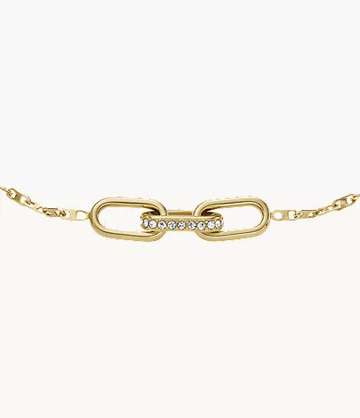 Heritage D-Link Gold-Tone Stainless Steel Chain Bracelet