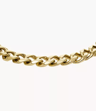 Ellis Core Chains Gold-Tone Stainless Steel Chain Bracelet